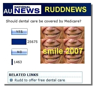 Kevin Rudd is trying Göran Persson,s dental trick from Sweden before the election
